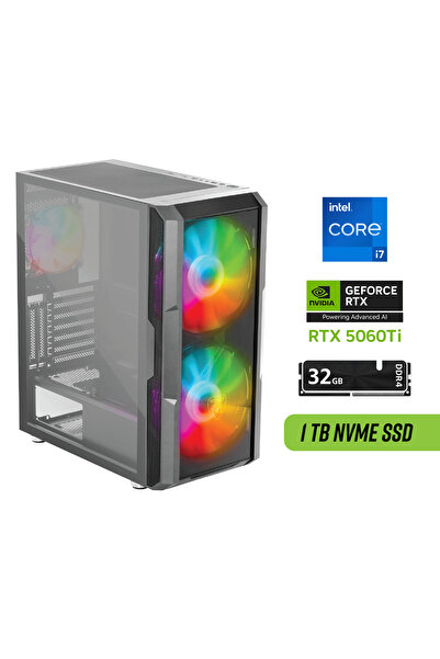 Green Griffin G4 RTX 5060 Ti Gaming PC Intel i7-14700F 32GB RAM 1TB SSD Hazır Oyun Bilgisayarı