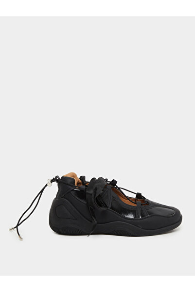 Styli Women Black Ballerina Sneakers