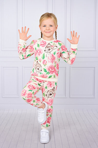 minikiss 3 Pcs Seasonal Printed Top and Bottom Girls' Two-Piece Set Comfortable and Flexible Fabric