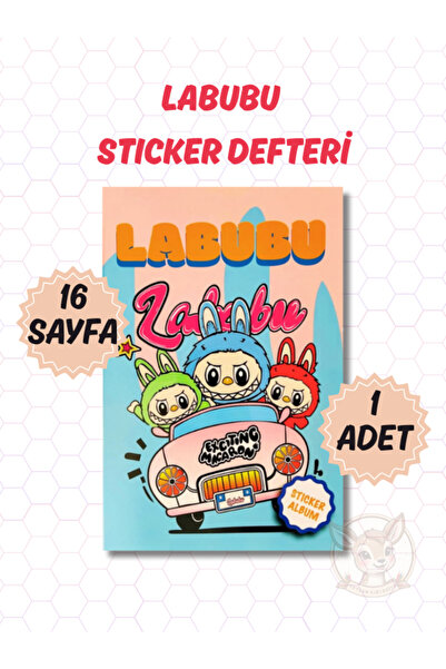 Ceylan Kırtasiye Labubu 16 Sheets Sticker Book Decal Label (1 Piece)