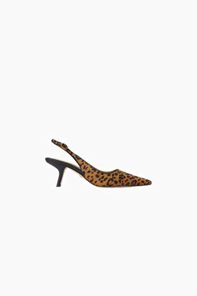 Sam Edelman Bianka 60 Leopard Print Leather, Pointed Toe Adjustable Strap Wom...