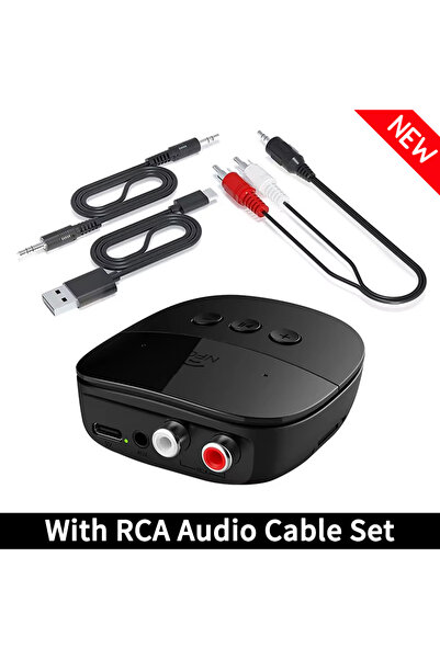 Choice (جديد) مع كابل RCA مستقبل صوت بلوتوث 5.2 RCA 3.5 مم AUX USB ستيريو NFC محول لاسلكي U-Di
