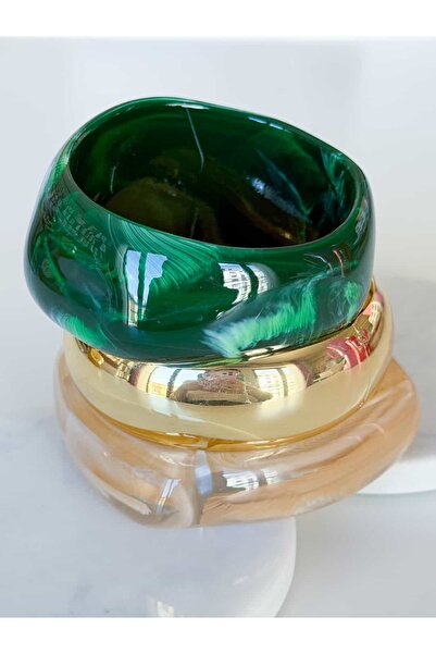 CHARMLUCKY 3LÜ KEMİK-GOLD BİLEZİK SET