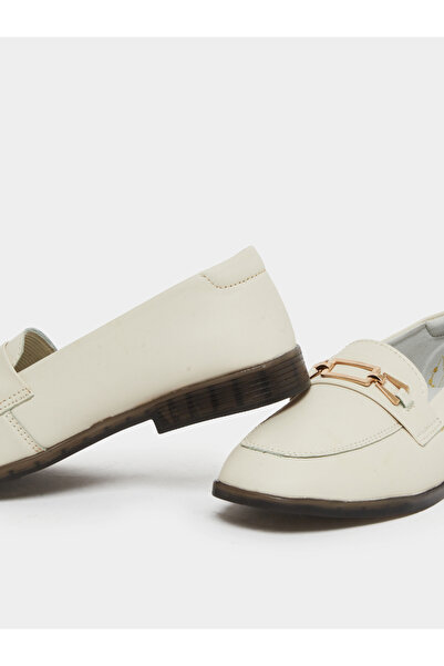 Take Two By Styli Solid Metal Buckle Flat Loafers