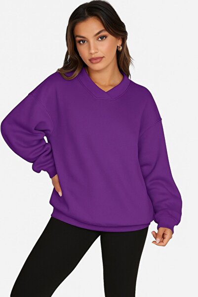 BENROMA УНІСЕКС СВІТШОТ З V-ВИРІЗОМ