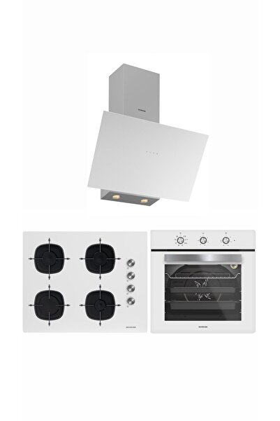 Silverline Beyaz 65 Cm Ocaklı Dijital Fırınlı Ankastre Set (3481 Flam - CS5700E7W01 - BO6503W01 )