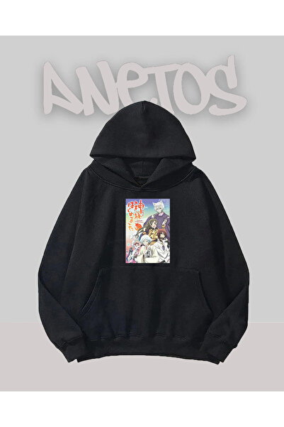 Anetos Anime Kamisama Design Negru Față cu imprimeu Swea tricou