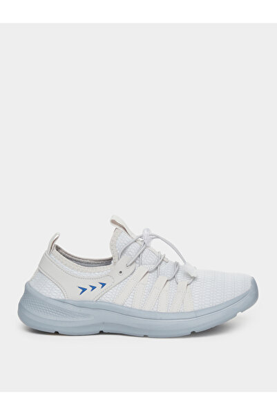 Styli Women Grey Stretch Lace Sneakers