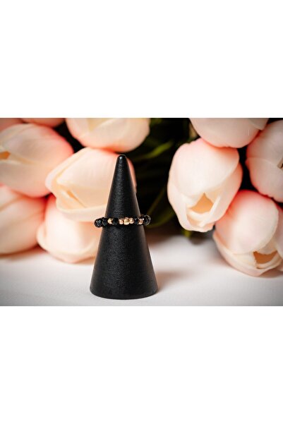 OEM Ring with String, Crystals, and 5 Beads Gold 585 14K