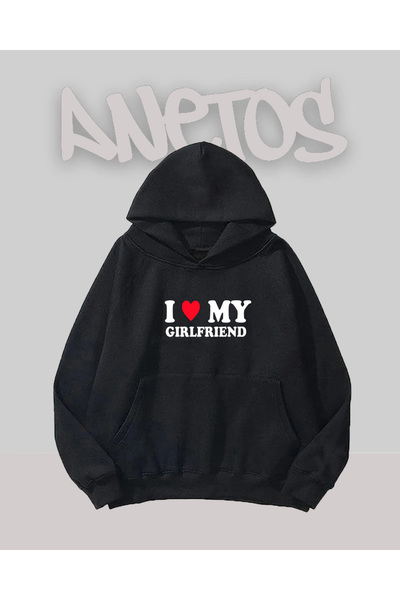 Anetos Μπλουζάκι I Love Doja Cat Design Μαύρο Μπλουζάκι με τύπωμα