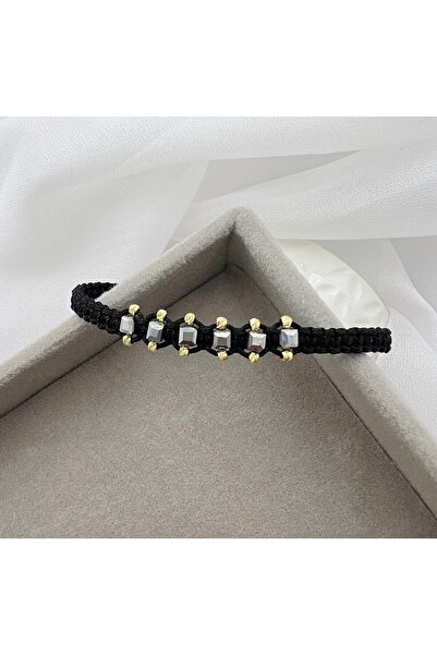 OEM Braided bracelet with crystals and 12 14K gold beads