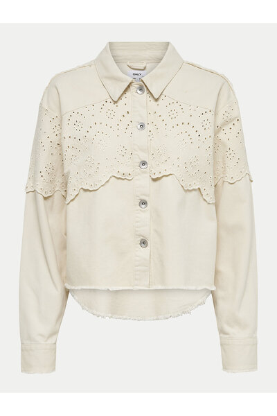 ONLY Women's Denim jacket 15232378 Beige