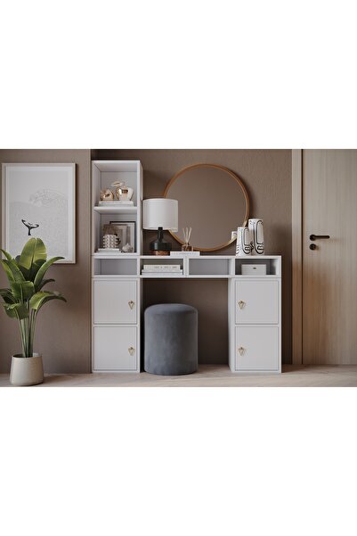 Nettrends Çok Fonksiyonlu ve Çok Bölmeli Şık Tasarım Dresuar, Konsol ve Makya...
