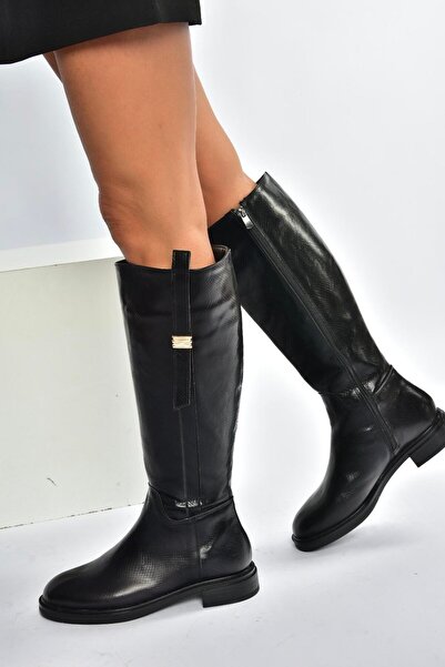 Fox Shoes V973000807 Black Snake Print Classic Women's Boots