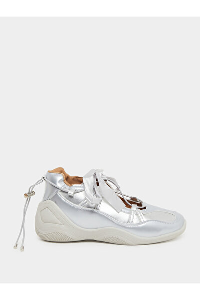 Styli Women Silver Metallic Sneakers