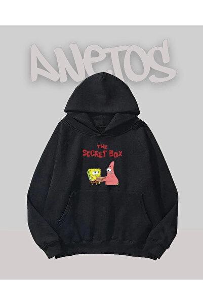 Anetos Design secret negru față cu imprimeu Swea tricou