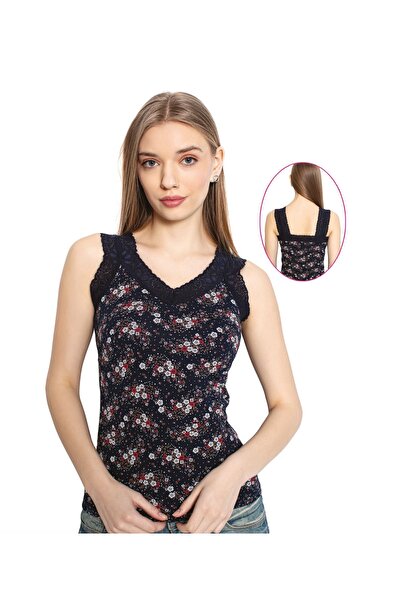 MİSSEMMA Women's Printed Tank Top (Printed on Fabric)