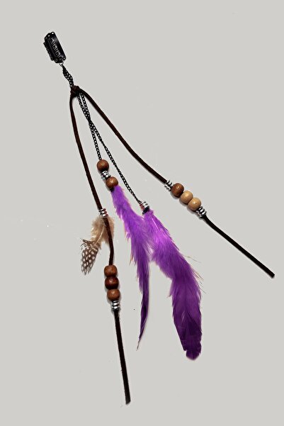 New Obsessions Lanț de păr boem cu pene Rasta