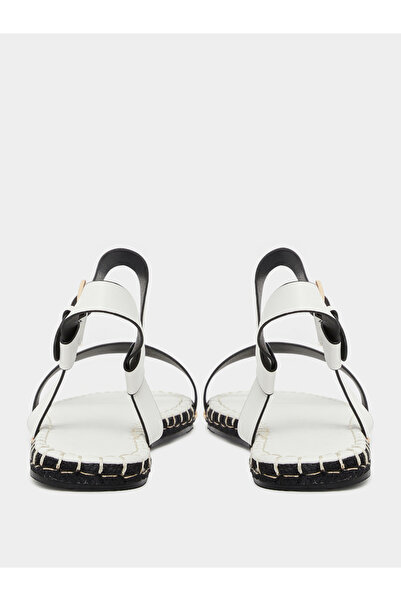 Raid By Styli Bambie White Ankle Strap Flat Espadrilles