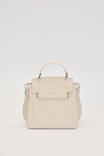 Levidor A.Grey Pearl Strap Detailed Handbag
