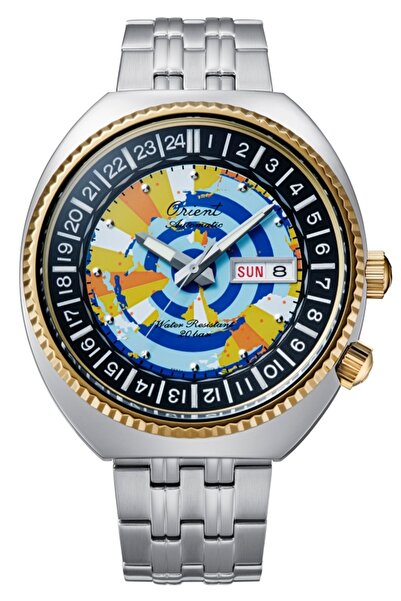 Orient World Map RA-AA0E08Y39B Limited Edition Otomatik Çelik Gri 20 ATM 44 mm Erkek Kol Saati