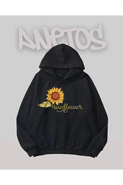 Anetos Aycicegi Design Negru Față cu imprimeu Swea tricou