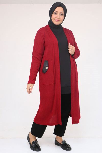 Eslina 53035 Jachetă Mir cu buzunar de mărime mare - Roșu Claret