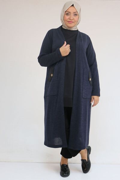 Eslina 53035 Jachetă Mir cu buzunare de mărime mare - Albastru închis