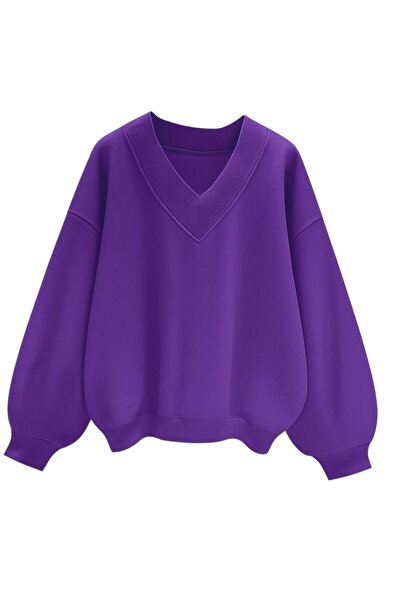 BENROMA ÜNİSEX V YAKA SWEATSHİRT