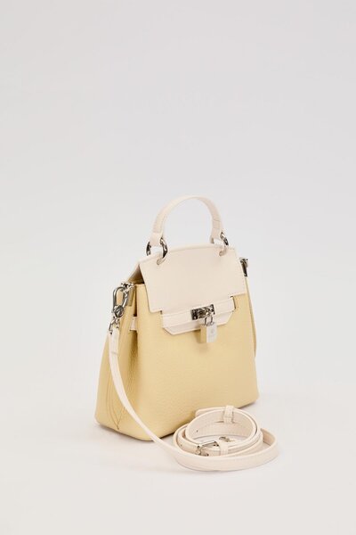 Levidor Geantă de mână cu detaliu curea din perle galbene