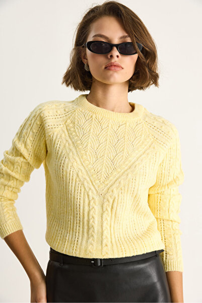 Bianco Lucci Women's Patterned Knitwear Sweater