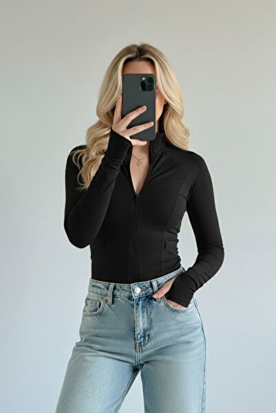 Gofeel Rover Basic Slim Fit Fermuarlı Bluz