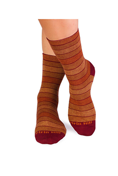 Pirin Hill Striped cotton socks 98% COTTON RICH Orange
