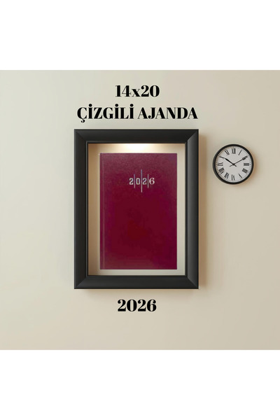 KarmaOfis 2026 Agenda 14X20 Lined Burgundy