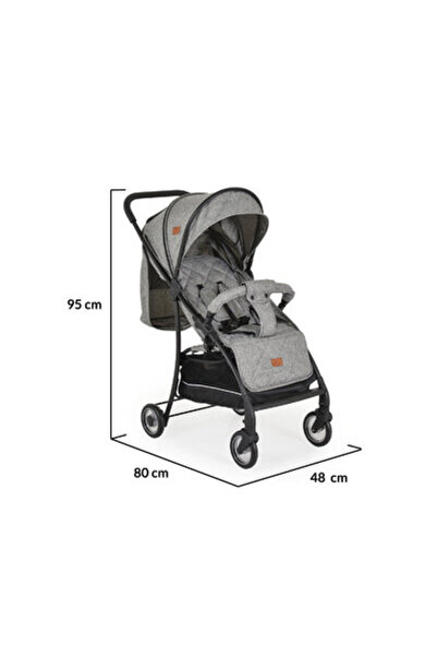 Cangaroo London Grey children's sports stroller, aluminum frame, adjustable backrest, sleeping position,