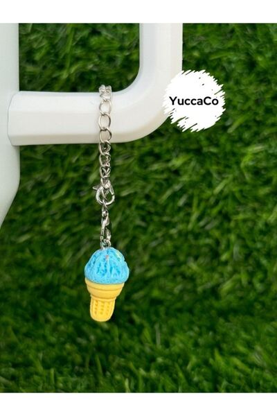 YuccaCo Accessorize Your Life Ice Cream Cone Thermos Ornament/Ice Cream Thermos Charm in a Cone/Cone Bag Charm