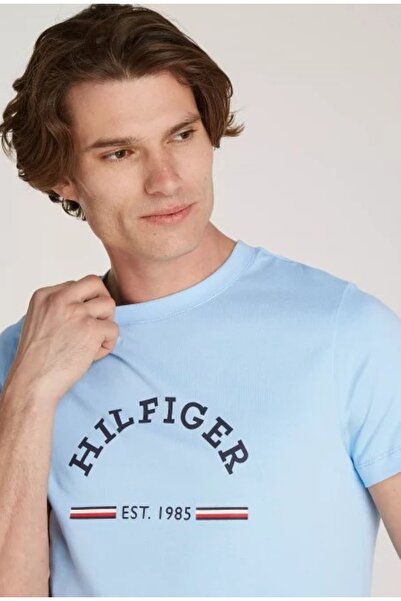 Tommy Hilfiger Men's Woven Fabric Short Sleeve Solid Model Navy Blue T-Shirt ...