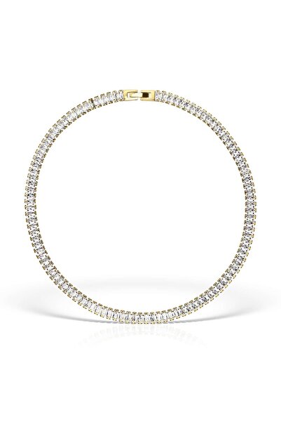 Hinari Colier din oțel inoxidabil placat cu aur de 18k cu diamant Galaxy