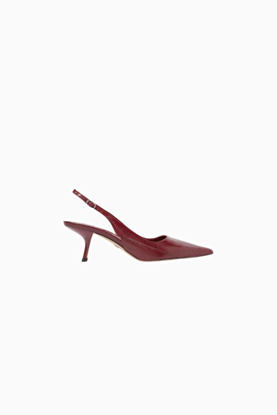 Sam Edelman Bianka 60 Burgundy Nappa Leather, Low Heel Women's Slingback Pump