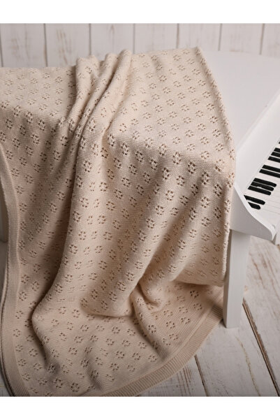 Kiva Baby %100 Organik Triko Örme Tv Battaniyesi - Koltuk & Omuz Şalı 80X100