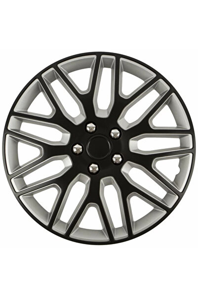 Cridem Set capace roti auto Dakar NC 4buc - Negru/Argintiu - 15''