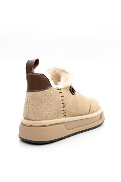 Guja 25K486 Γυναικείες κοντές μπότες από σουέτ με επένδυση από γούνα