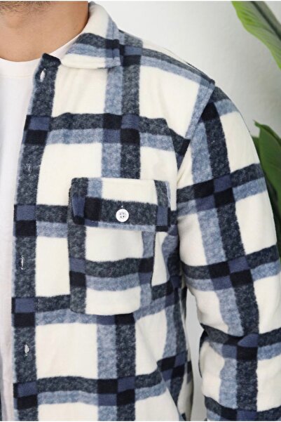 SERAZAT Ανδρικό πουκάμισο ξυλοκόπος από ύφασμα φλις 100% βαμβάκι