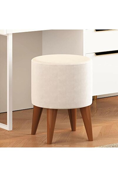 Fly Miranda Puf – Krem Oturum Koltuğu | MakYaj Masasıyla Tamamlayan Zarif Detay