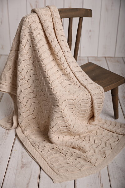 Kiva Baby %100 Organik Triko Örme Tv Battaniyesi - Koltuk & Omuz Şalı 80X100