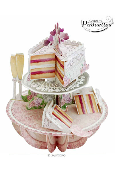 Santoro Felicitare 3D Pirouettes Tort de nunta