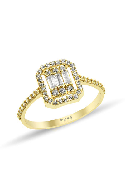 Pirnus Diamond Altın Baget Yüzük