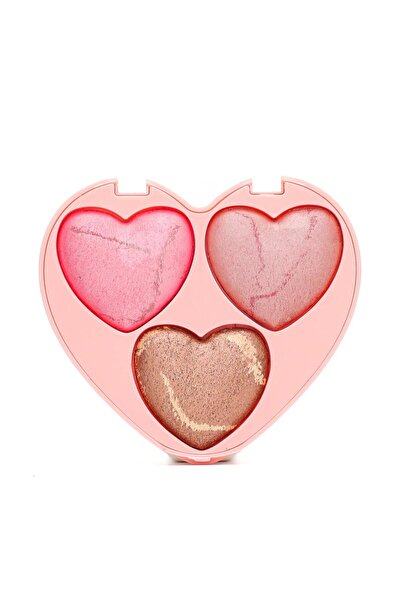 Roesıa Rose Cosmetics Rose Valentin 3'lü Büyük Boy Allık Paleti