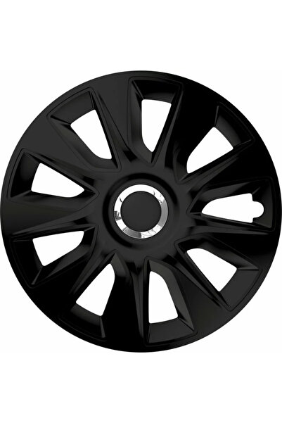 Cridem Set capace roti auto Stratos RC 4buc - Negru/Crom - 15''