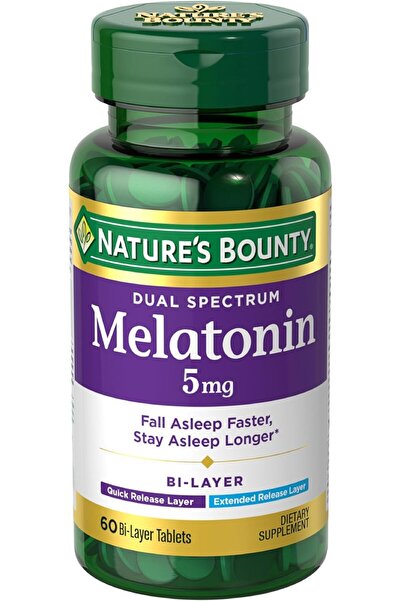 Nature's Bounty Melatonin 5mg Dual Spectrum, 60 Bi-Layer Tablets